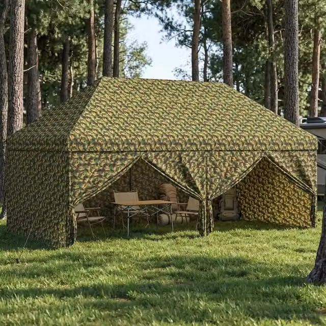 Tendone con 4 Pareti Laterali 2,9 x 5,8 m Camouflage Militare 42036828