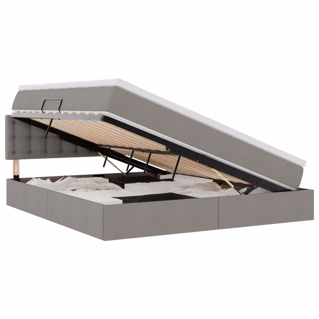 Letto con contenitore e materasso Talpa vidaXL in velluto, L/P/H: 180 x 200 x 204 cm – 2