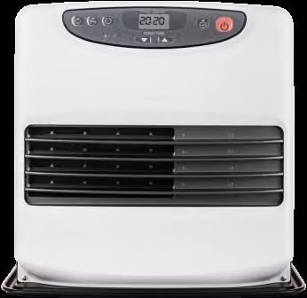 Stufa a combustibile Laser SRE 9046 C-2 bianco opaco e nero, potenza 4,65 kW per ambienti fino a 190 m3, con pompa a mano inclusa