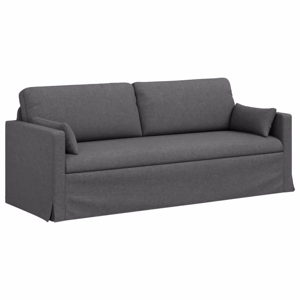 Divano vidaXL in tessuto grigio scuro con struttura in metallo, L: 198 cm, P: 78 cm, H: 80 cm – 2