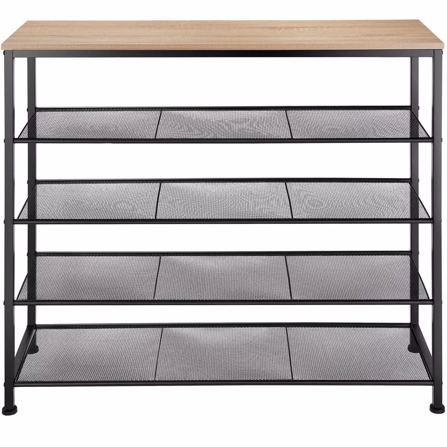 Scarpiera Industriale Tectake in Legno Rovere e Metallo, L/P/H: 100 x 30,5 x 93 cm – 4