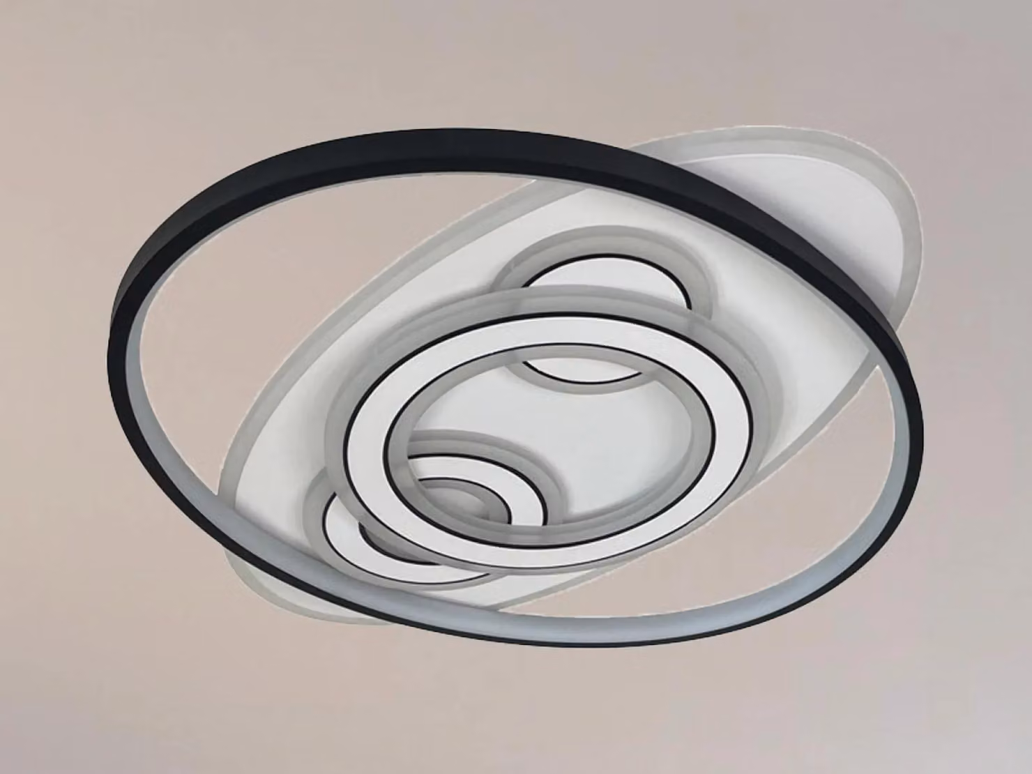 Lampada a soffitto a LED con telecomando, 105W - J1336/W
