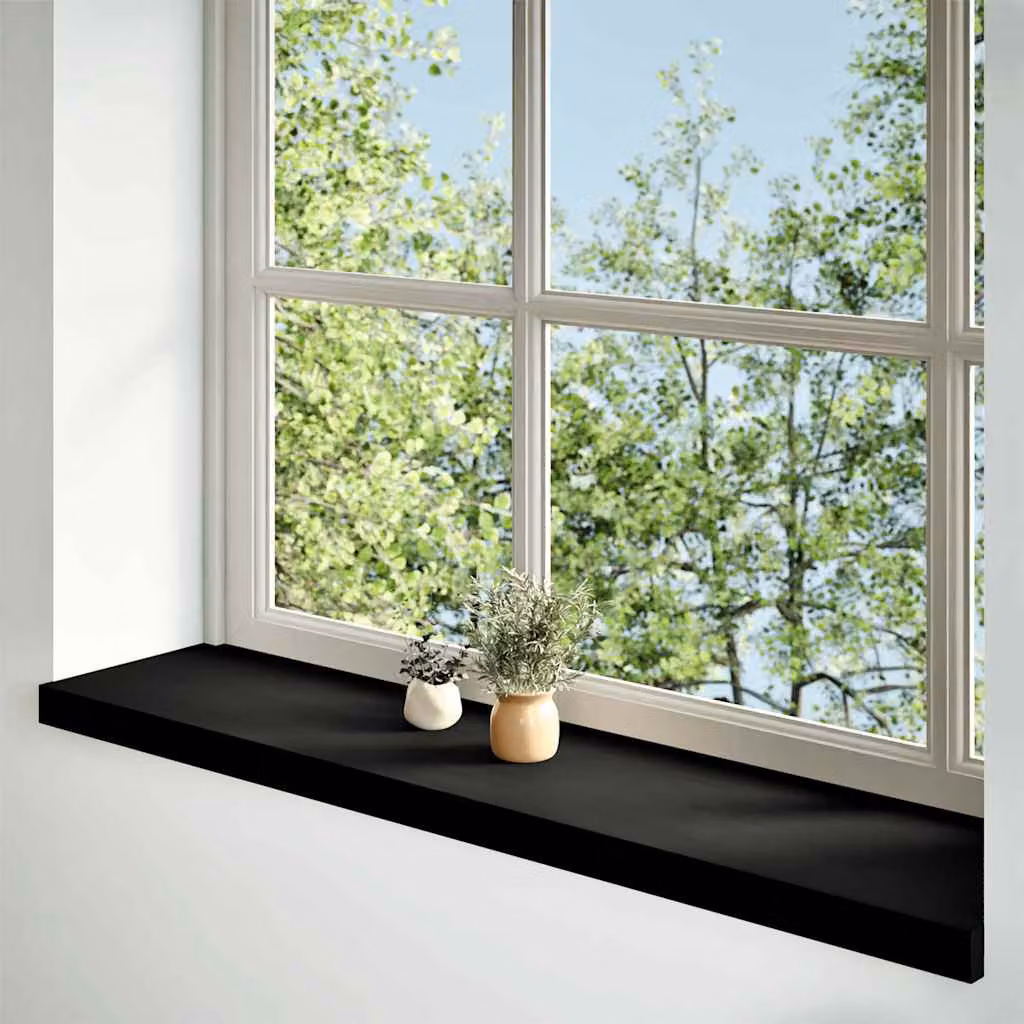 vidaXL Davanzali 2 pz Marrone-nero 110x25x2 cm Legno Massello Rovere