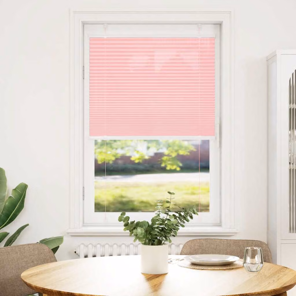 vidaXL Tenda Plissettata Rosa 70x100 cm Larghezza Tessuto 69,4 cm