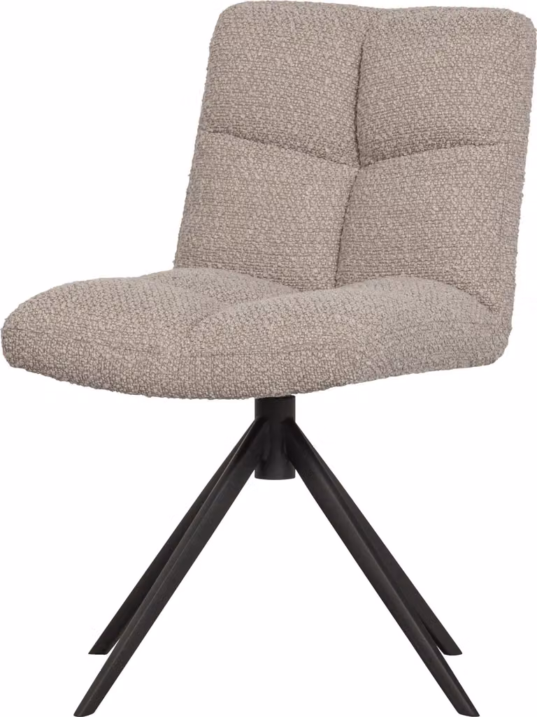 Sedia girevole Vinny Bouclé Sand