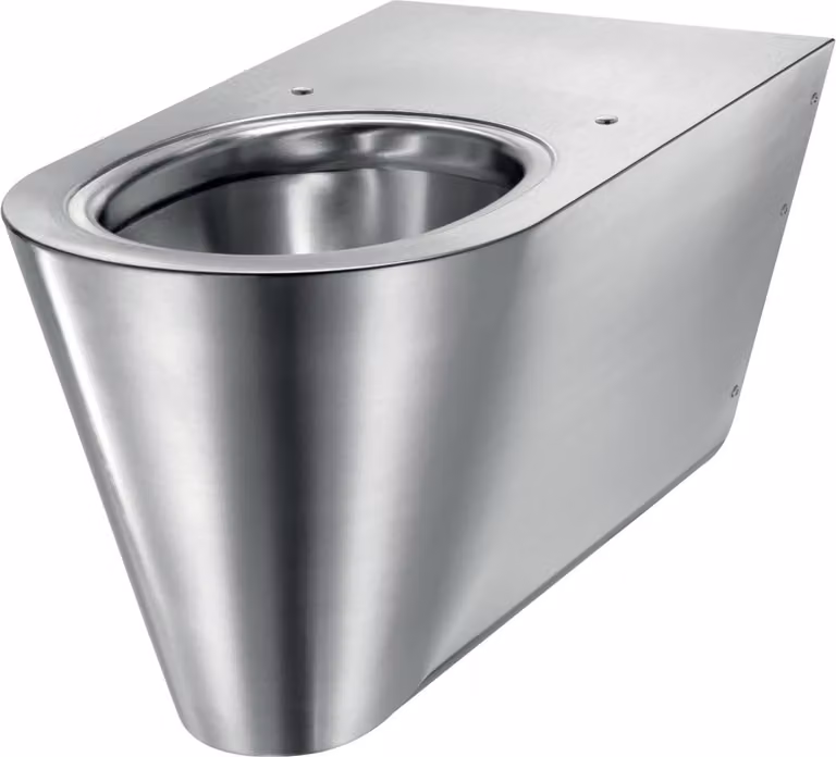 Delabie WC 700 S wandh. Anschl. von hinten Edelstahl Werkstoff 1.4301 satiniert - Barrierefreie Ausführung