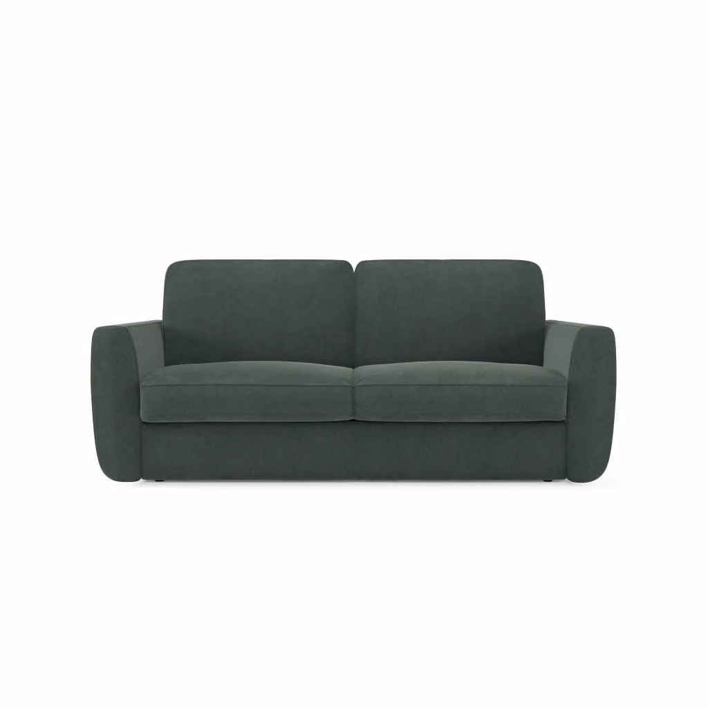 Divano letto Leonida Divani.Store verde con materasso H18 cm, sfoderabile e con vano portaguanciali in tessuto smacchiabile – 2