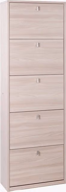 Scarpiera 5 Ante 63x190x29 cm Olmo Chiaro