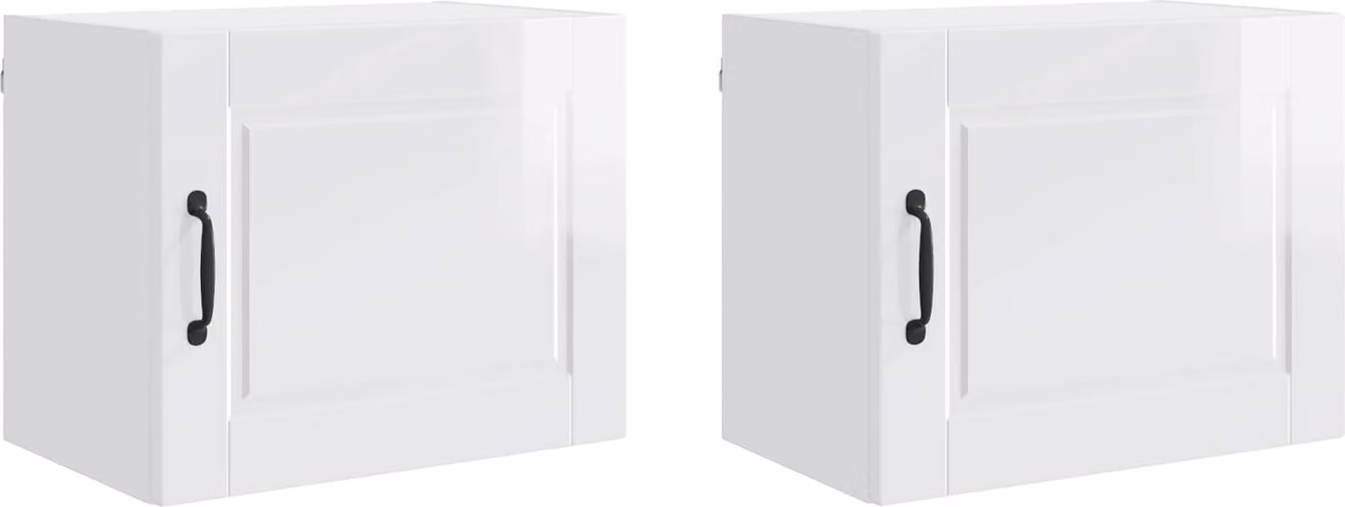 Armadietto a muro PORTO 2 pcs Bianco Lucido 50 x 31 x 40 cm