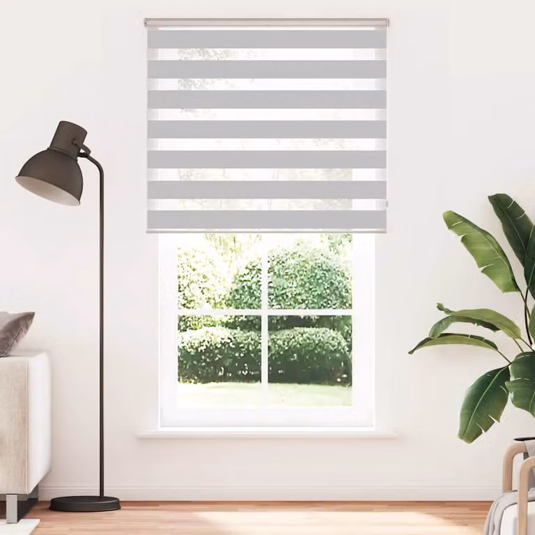 vidaXL Tenda a Rullo Zebra Larghezza Tessuto 120,9 cm Poliestere
