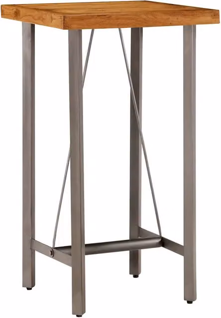 Tavolo da Bar in Teak Massello di Recupero 60x60x107 cm