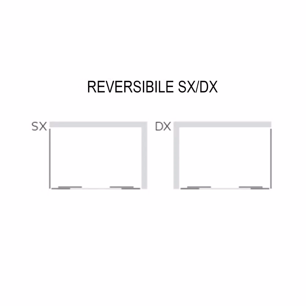 Lato fisso per box doccia OGOMONDO Slide4 in cristallo temperato satinato, H 190 cm x L 67-70 cm – 2