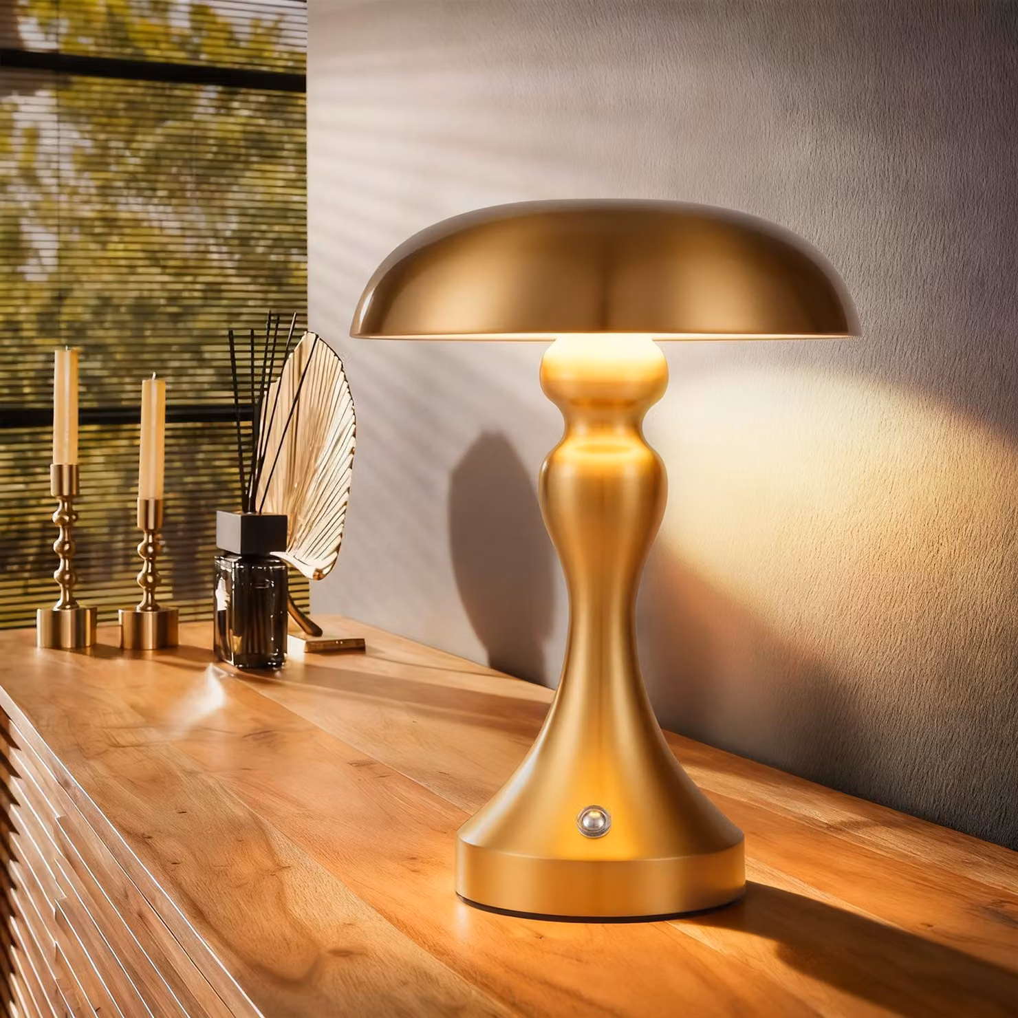ZMH Lampada da tavolo a batteria Lampada da tavolo ricaricabile a LED Lampada da tavolo touch dimmerabile Lampada retrò vintage in bronzo oro con batteria ricaricabile USB Lampade da tavolo per davanzale soggiorno camera da letto