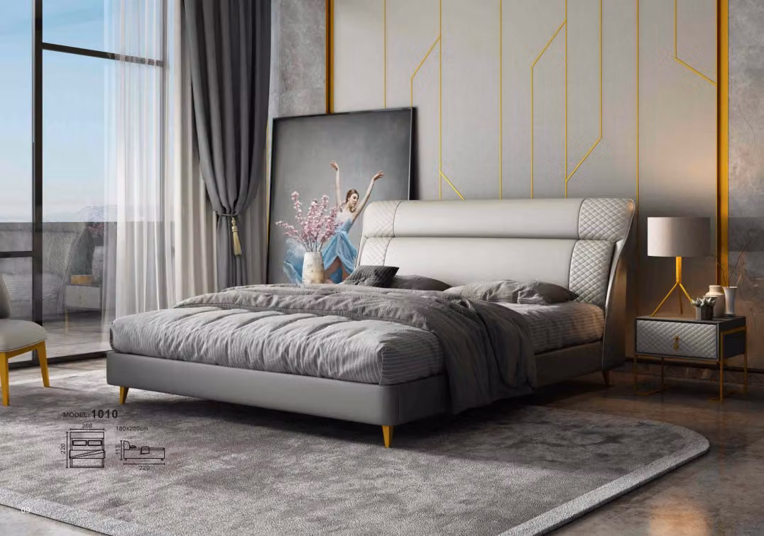 Design Leder Bett Luxus Polster Betten Doppel Modernes Ehe 180x200 Moderne