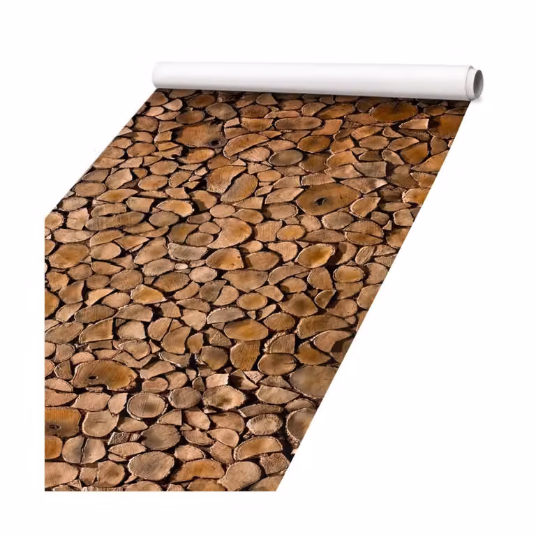 Pellicola adesiva in PVC Signorbit effetto Legna Tagliata, finitura opaca, colore marrone, L: 100 cm, P: 500 cm