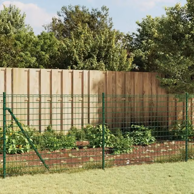 Recinzione Metallica Videx in Acciaio Zincato Rivestito in PVC Verde L: 25 m, H: 1,1 m