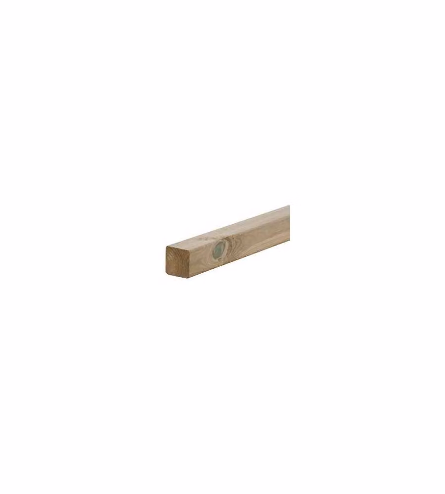 Pircher Palo Quadrato in Pino Impregnato Naturale 70x2400 mm Resistente