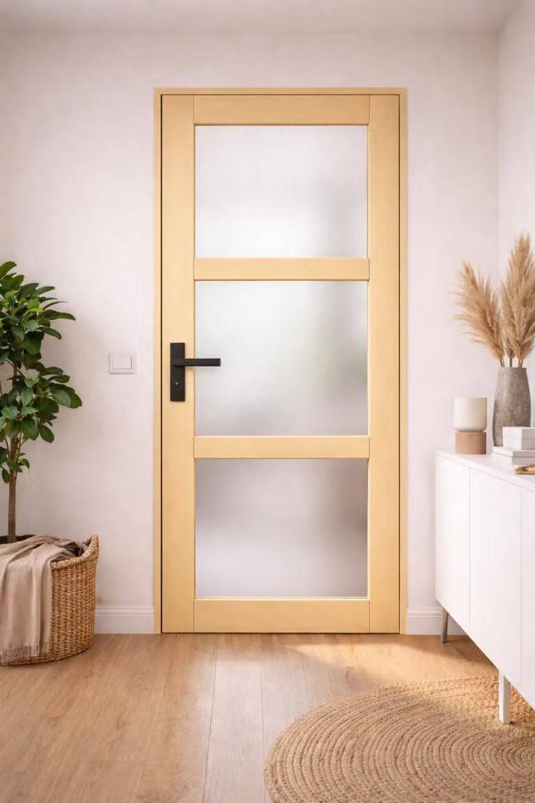 Bloc Porta Ayous Vetrata H204 x L73 cm, lato tavolo P. destro, maniglia Gd Menuserie