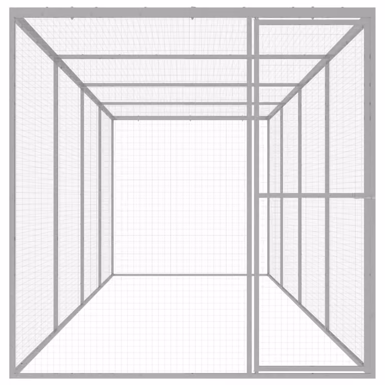 Gabbia per Gatti 6x1,5x1,5 m in Acciaio Zincato