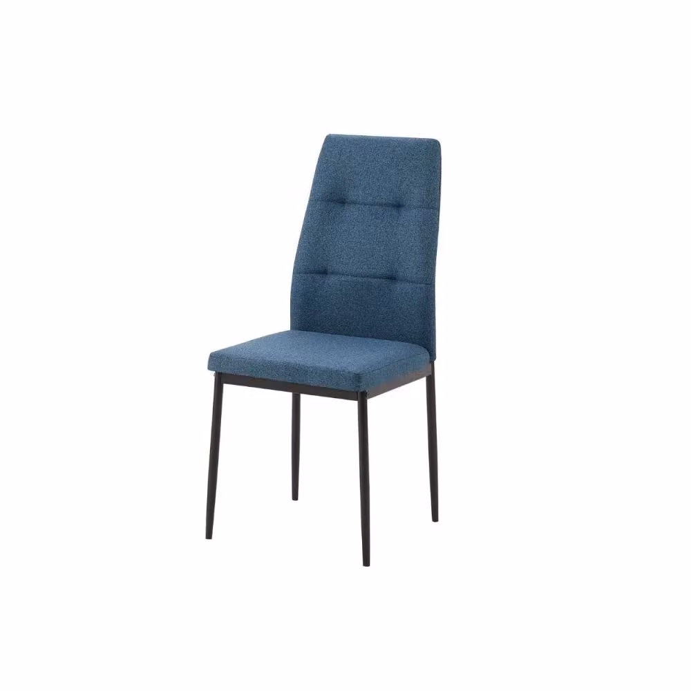 Set di 4 sedie da pranzo Adara Veriaffari in tessuto blu e nero con struttura in metallo, L: 63.5 cm, P: 44 cm, H: 89 cm – 2