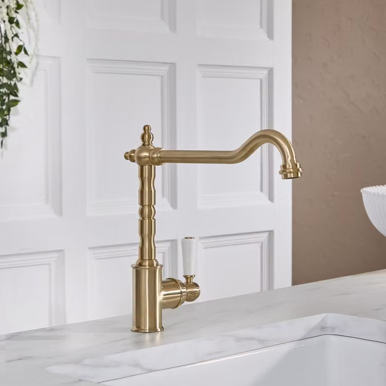 Miscelatore Cucina Tradizionale Monocomando – Oro Satinato