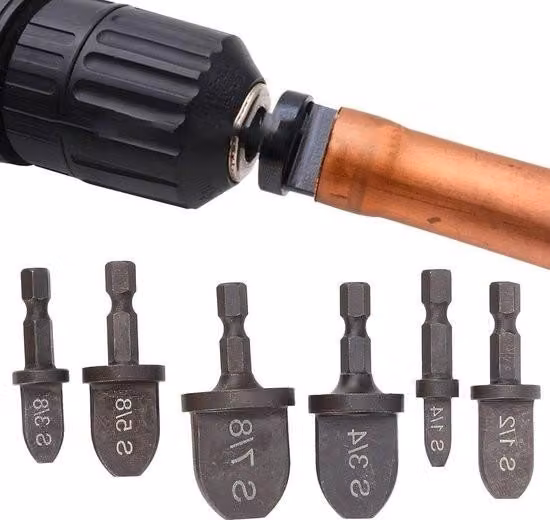 espansore per tubi da 6 pezzi con manico esagonale in acciaio per impianti di condizionamento, set di utensili per spingere i tubi di rame - espansore per tubi.