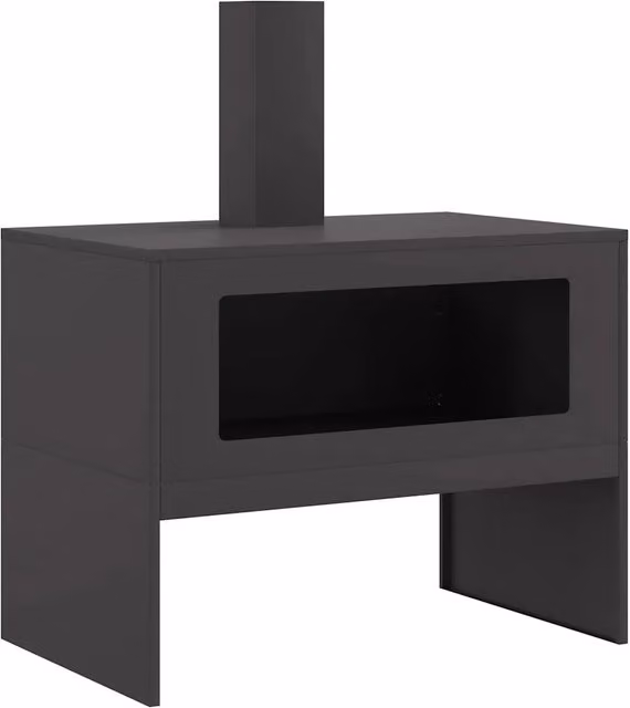 Focolare Nero 80 x 50 x 96 cm Acciaio laminato a freddo CFW8341405