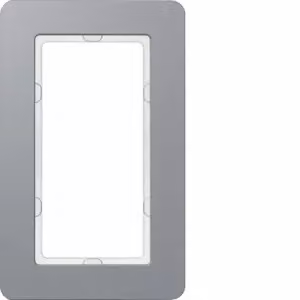 Cornice Berker a 1 posto con ampia apertura, Q.7, alluminio sabbiato, alluminio, alluminio, senza viti, Berker, Q.7, IP20