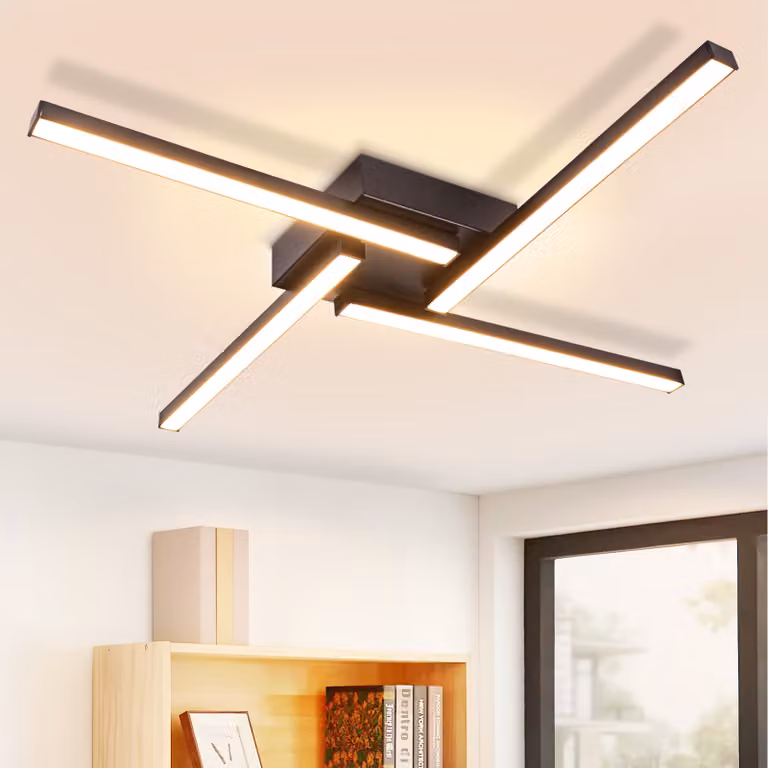 ZMH LED lampada da soffitto Lampada da soffitto Soggiorno Lampada da soggiorno Bianco 24W Design moderno Lampada da camera da letto 3000K Luce bianca calda Design non sovrapponibile