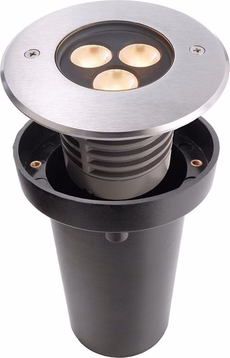 Faretto LED da incasso II rotondo 3x1W LED bianco caldo
