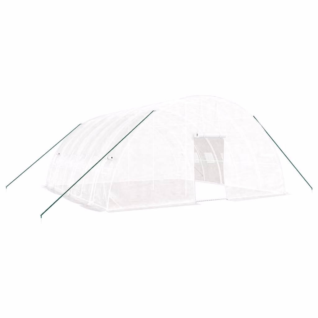Serra con Telaio in Acciaio Bianco 36 m² 6x6x2,85 m