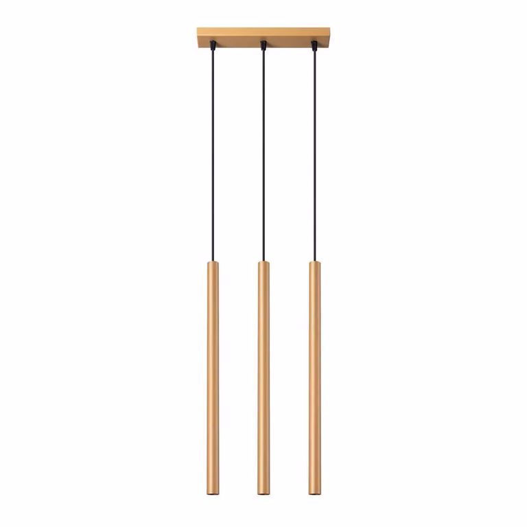 Lampada a sospensione PASTELO 3L oro 3xG9 8W acciaio 115x5x30cm Sollux Lighting
