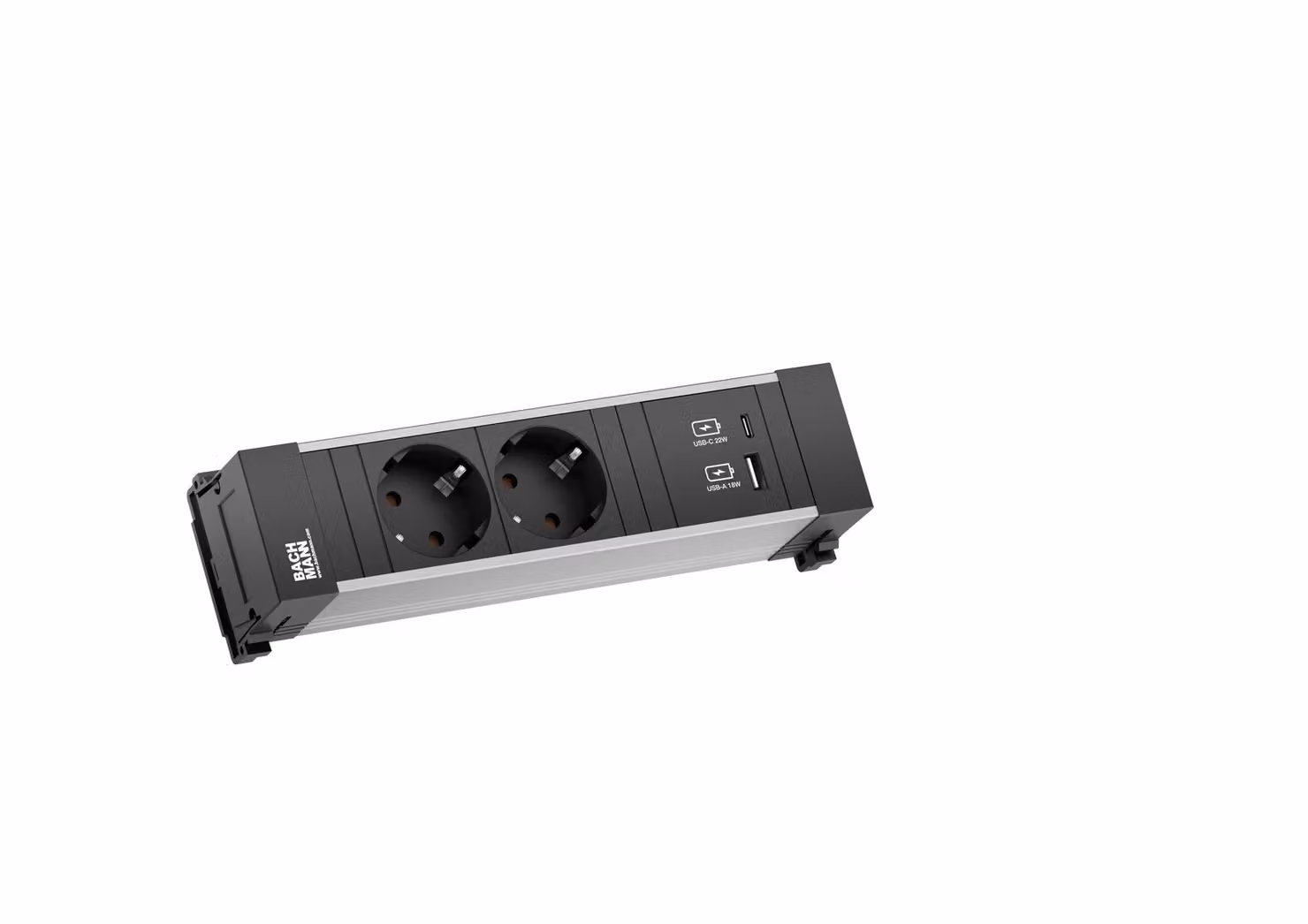 BACHMANN POWER FRAME 2xProtect. USB A&C, caricatore USB 22W 0,2m GST18