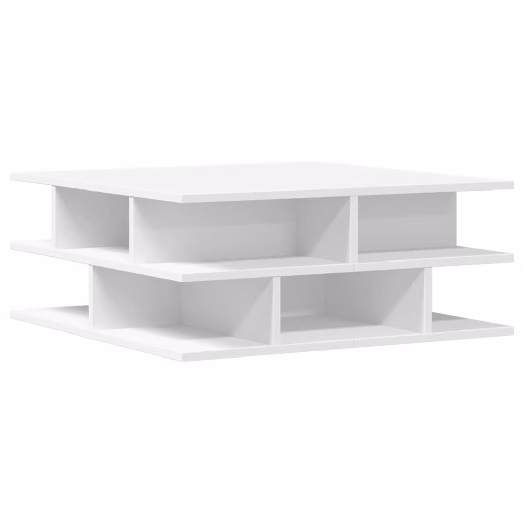 Tavolino da Salotto Bianco 70x70x29 cm in Legno Multistrato