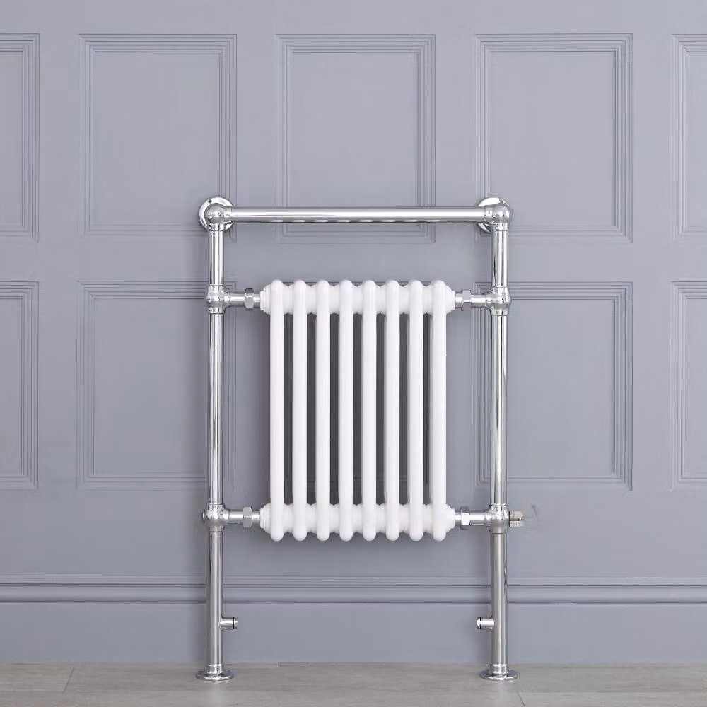Scaldasalviette Elettrico Tradizionale 600W - Bianco - 620mm - Con barra superiore piatta
