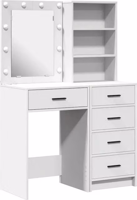 Toeletta | Tavolo da Trucco con cassetto 2 pz Bianco 50 x 41 x 135 cm