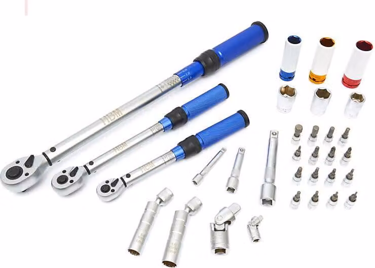 Set professionale da 32 pezzi, chiavi dinamometriche da 5 a 220 Nm (3 chiavi dinamometriche)