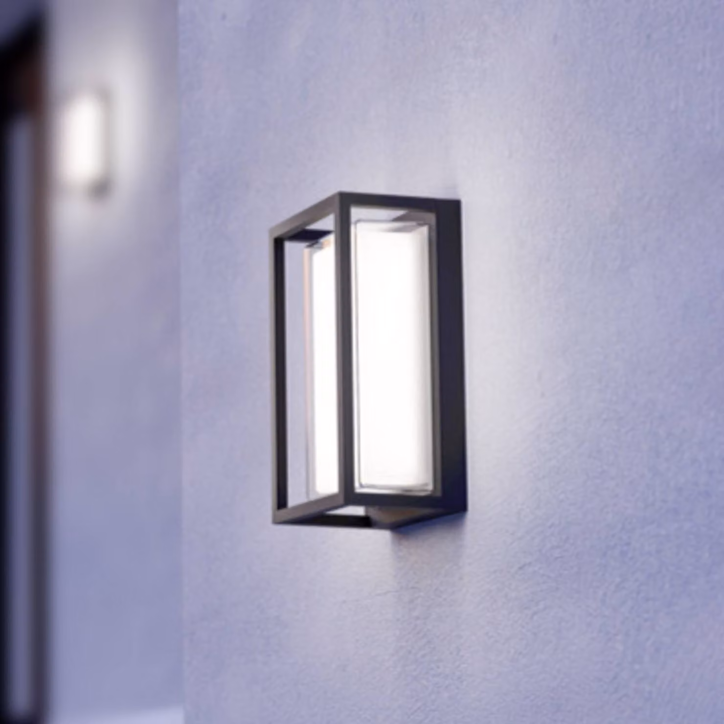EGLO Lampada da parete per esterni con sensore LED GENOVESE nera 24 cm IP65 CCT, Nero, Alluminio, Applique da esterni