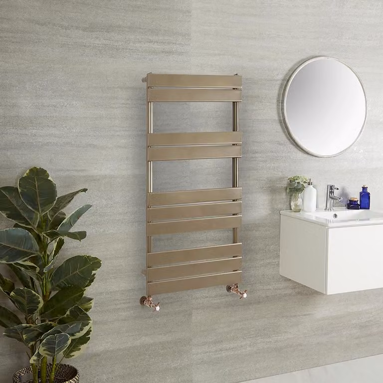 Scaldasalviette di Design - 1000mm x 450mm - Bronzo Metallizzato - Lustro