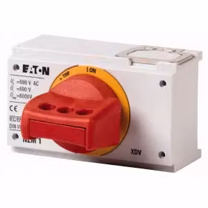 Maniglia girevole Eaton, rosso-giallo, con serratura, misura 2 260137
