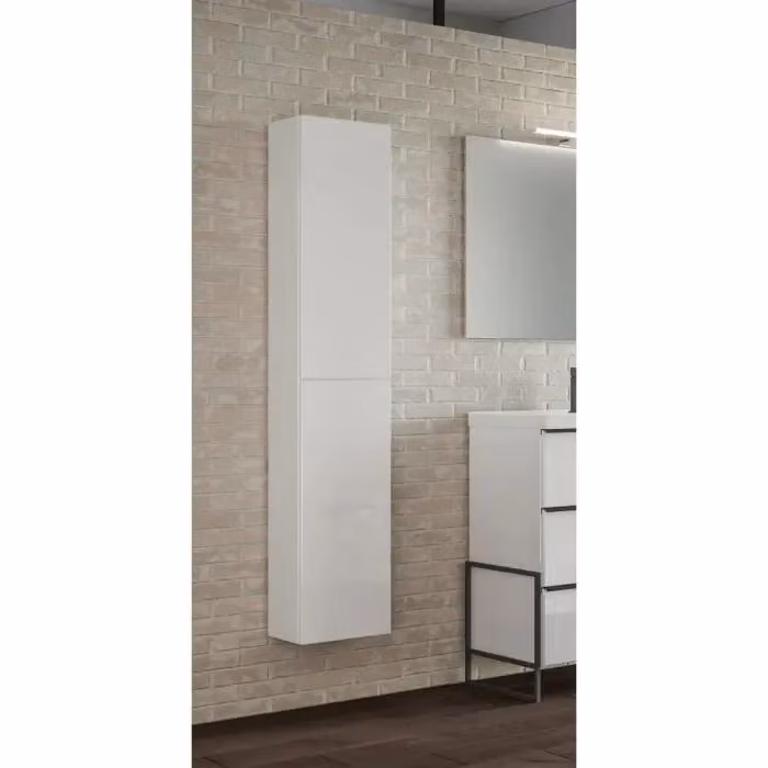 Colonna da bagno sospesa modello Dh in MDF bianco lucido – 2