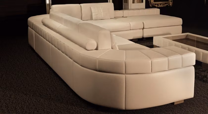 Ledersofa mit USB 3+2+1 Sitzer Garnitur Designersofa Ecksofa Polstercouch Sofa