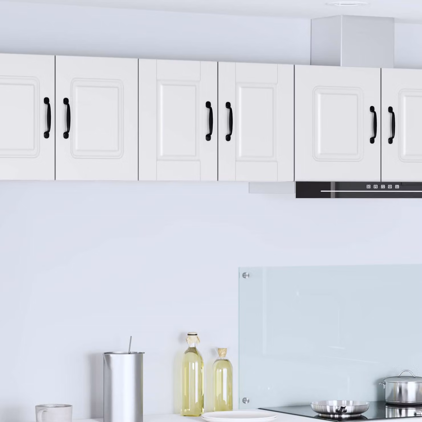 Set di 2 armadietti a muro PORTO vidaXL bianchi in legno MDF per cucina
