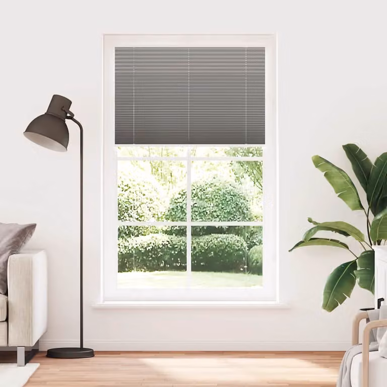 vidaXL Tenda Plissettata Antracite 115x200cm Larghezza Tessuto 114,4cm