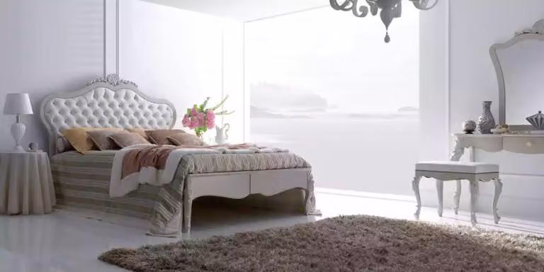 Bett Möbel Design Luxus Doppel Klassische Luxus Schlaf Zimmer Holz