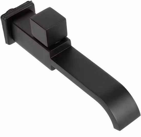 Rubinetto a parete in ottone, filettatura G1/2, colore nero, montaggio a parete, resistente e anticorrosivo