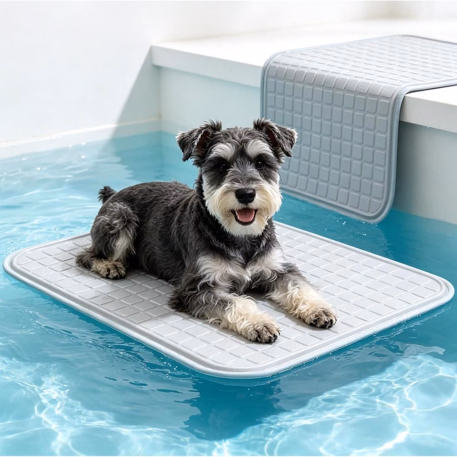 Tappetino refrigerante per cani e gatti, autorigenerante, dimensioni 90 x 60 cm, colore grigio