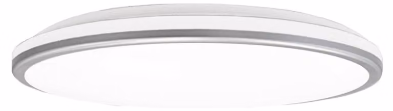 BLULAXA Lampada da parete e da soffitto a LED Medinia-S, 16 W, 3000 K, 2000 lm, bianco caldo, IP20, bianco/argento, 285 mm