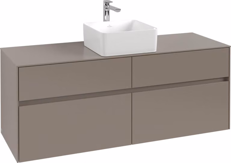 V&B Collaro mobile da toilette 140x54,8x50cm, WT mi, LED 10 W, cashm Gr