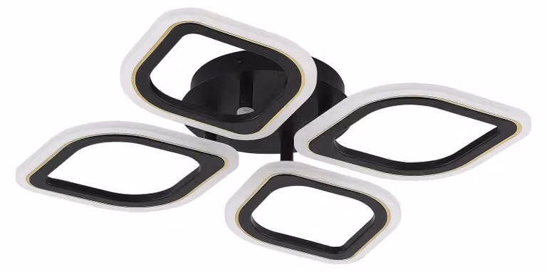 Lampada da soffitto a LED ILLUMIA 30 W 2200 lm, metallo nero e oro, dimensioni: 7,7 x 54,8 x 54,8 cm, IP20, Zuma Line